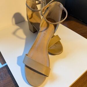 Madden Girl Beige Block Heel Sandals